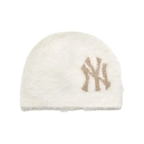 MLB New York Yankees Nylon Beanies Unisex Cream