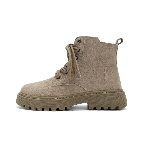 HUANQIU 10,5 см Martin Boot 4 см Женские Черный