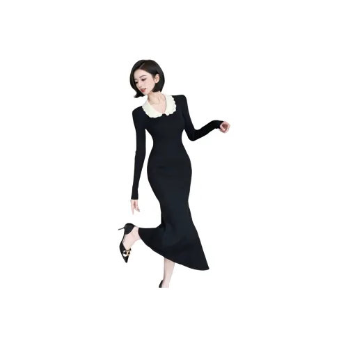 MTHE Длинное платье с длинными рукавами женское