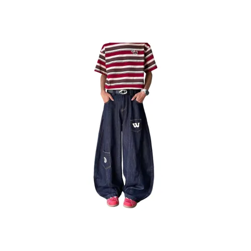 PANDA ADEVIL Джинсы синий унисекс джинсовый материал