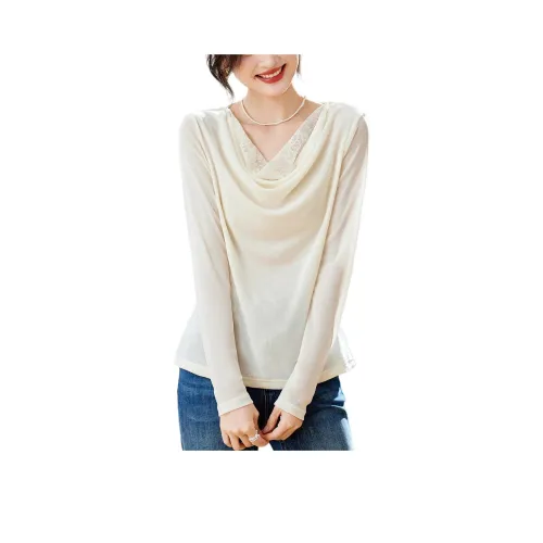 YPUT Экрю Женские T-рубашки