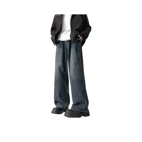 REBIRTHRABBIT Синий Мужские Джинсы