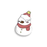 Брошь "Снеговик"