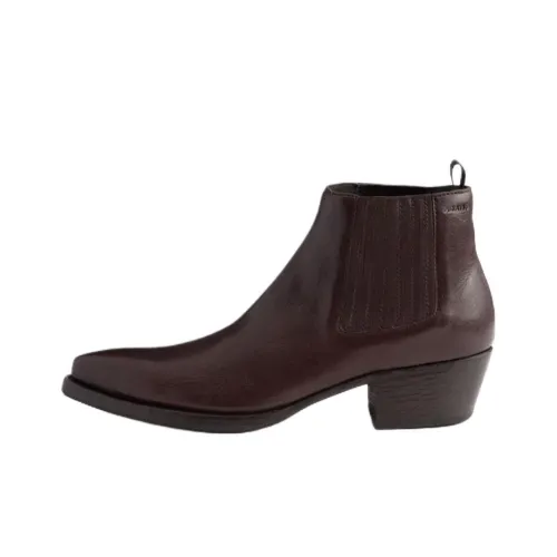 PRADA Короткий Челси 5,5 см Мужской Темно-коричневый