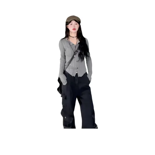 LANGQING Серый Бесплатная доставка Бренд Наклеенный Женский Трикотаж