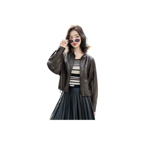 Devanro Женские Кожаные Куртки