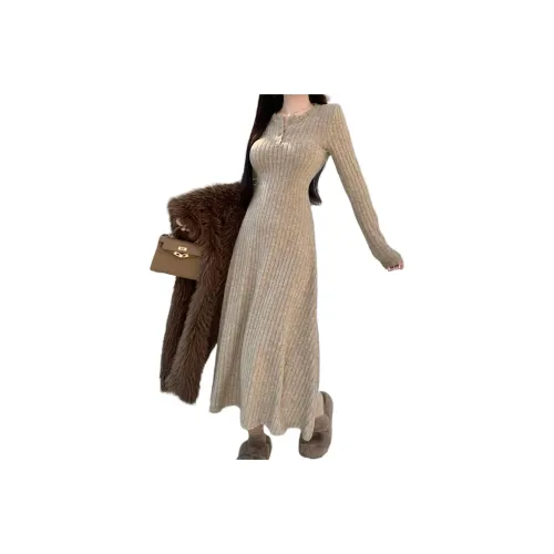 VINMUK Длинное платье с длинными рукавами женское