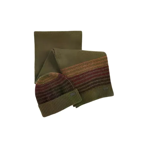 BARBOUR Акриловые вязаные шарфы унисекс армейский зеленый