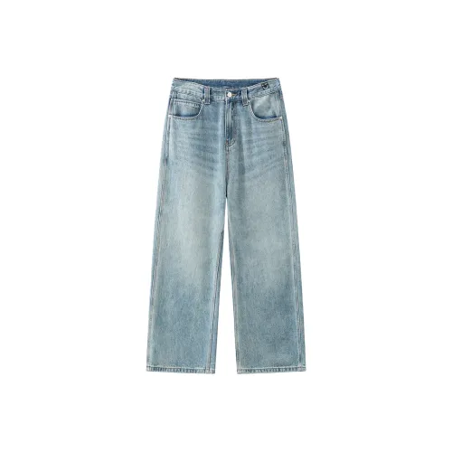 Miniso Светлый Винтажный Синий Мужские Джинсы