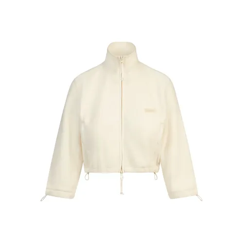 SKIMS OUTDOOR FLEECE Укороченная куртка с 3 4 рукавами бархат бренд feel пальто женское