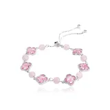 Браслет "Счастливый клевер" - розовый