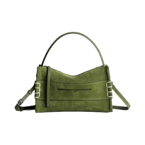 JW Anderson Chopped Телячья кожа Одно плечо Сумка Маленькая Женская Зеленая