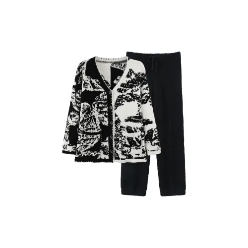 SIFUMA D SZ534 Черный Белый Женские Пижамные Комплекты