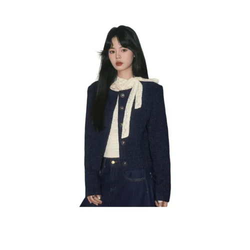 Dippanis Синий Женское Короткое Пальто