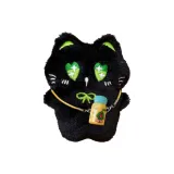 Зеленоглазый черный кот, украшение в виде чашки для воды