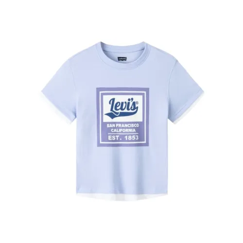 Levis Светло-фиолетово-голубые школьные рубашки для подростков