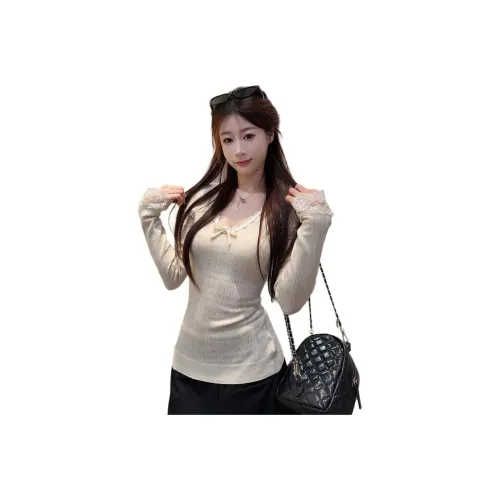 LANGQING Абрикос С подарками LANGQING Бренд Наклеенный Женский Трикотаж