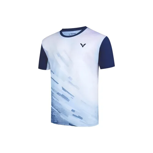 Victor Темно-синие унисекс бадминтонные джерси