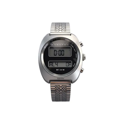 SUPEROKAZ Кварцевый механизм стальной ремешок унисекс черный циферблат