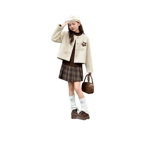 Yomi House Бежевый Трехкомпонентный Набор для Детей Юбка-Комплект