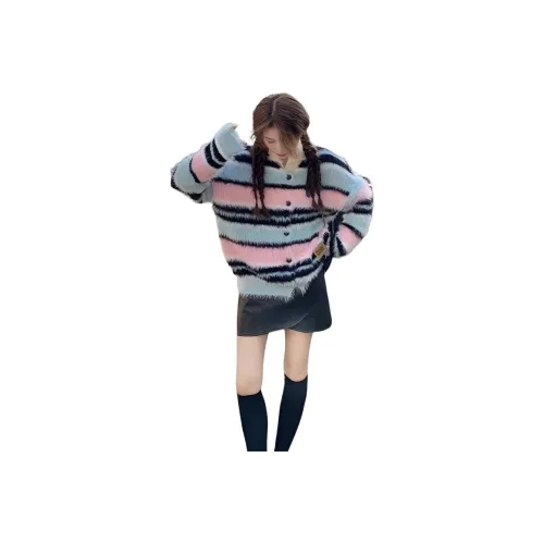 XIANSINIAO Розовые полосы Женская трикотажная одежда