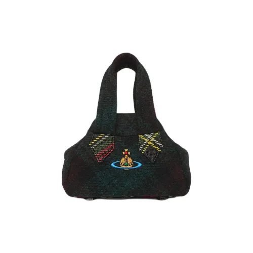 Vivienne Westwood Шерсть Сумка Мини Женская Темно-клетчатая