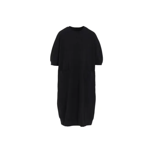 Yohji Yamamoto FW25 Cotton Mini FLEECE ONE PIECE Short Sleeved Dress Women's