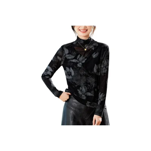 YPUT Черные Женские T-рубашки