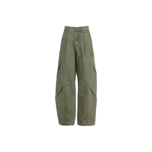 SONGS ALONG Армия Зеленые Брюки Унисекс Джинсы