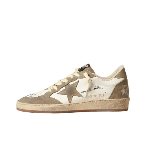 Golden Goose Ball Star Low Топ Скейтборд Кроссовки Мужские Бежево-Коричневый Потертый
