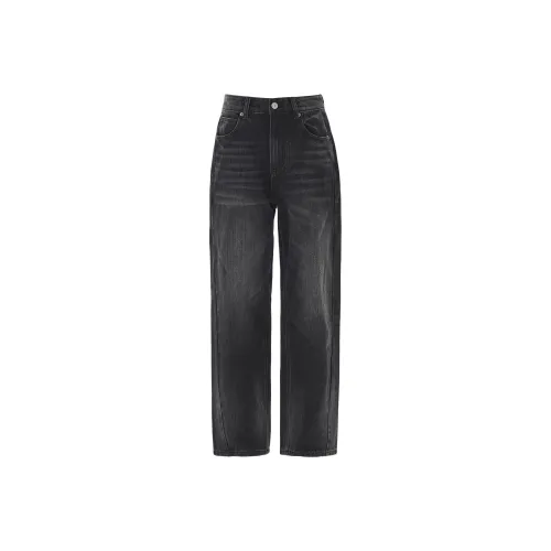 SONGS ALONG Черные штаны унисекс джинсы