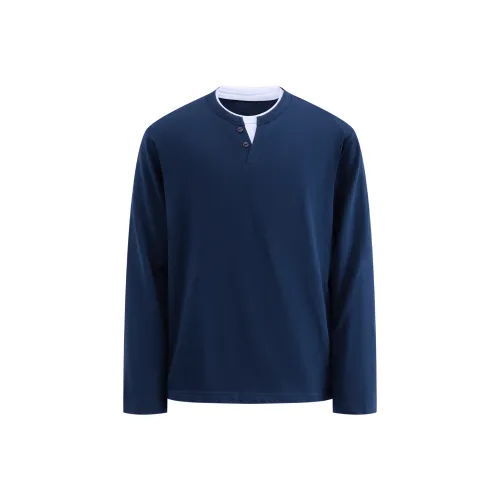 Guxiansen Осенняя длинная рубашка с длинным рукавом свободного кроя повседневная универсальная базовый слой мужская