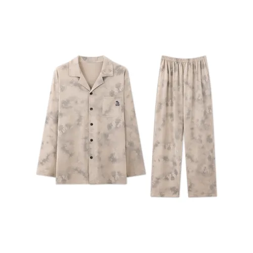 Mulong Family Экрю Мужские Пижамные Комплекты