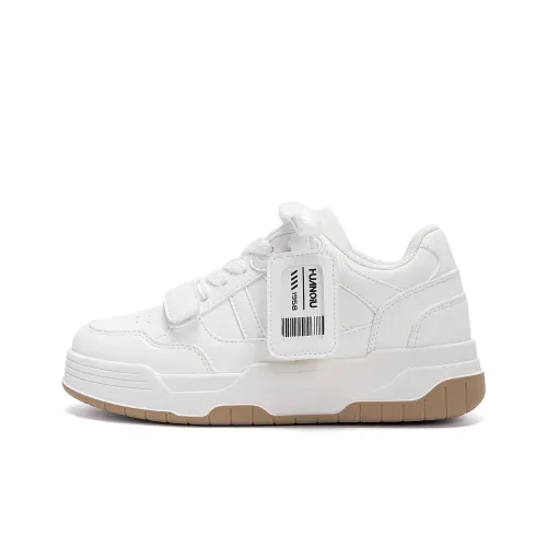 HUANQIU Покрытие Легкий Увеличение Высоты Низкие Кроссовки для Скейтбординга Женские Белые