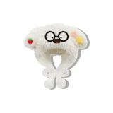 Щенок, стекло, очаровательная термошапка с ушками