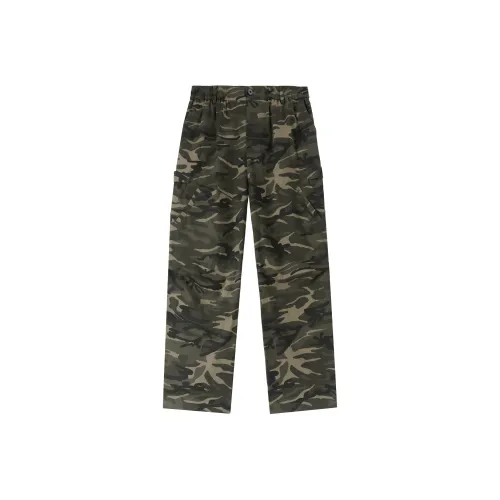 VEIDOORN Зеленый камуфляж унисекс карго-брюки