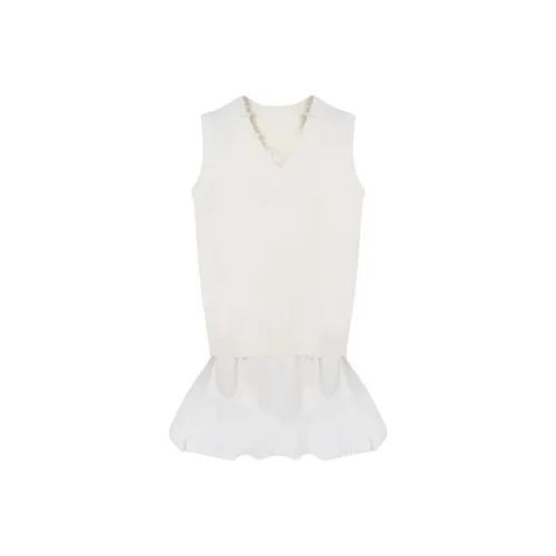 GZQJ Белые Женские Платья без Рукавов