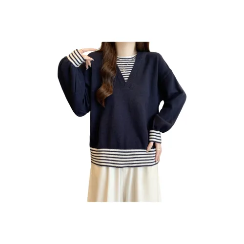 ZEKIKO STUDIO Темно-синий Синий Женский Трикотаж