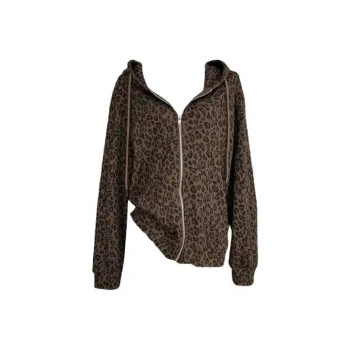 EMDPN Леопардовый принт Пальто Женское