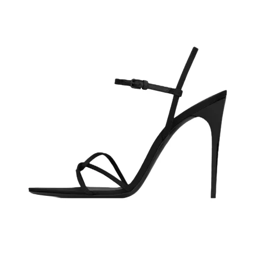 SAINT LAURENT Clara One Strap Sandals 11cm Women's Black SAINT LAURENT Clara One Ремень Сандалии 11см Женские Черные