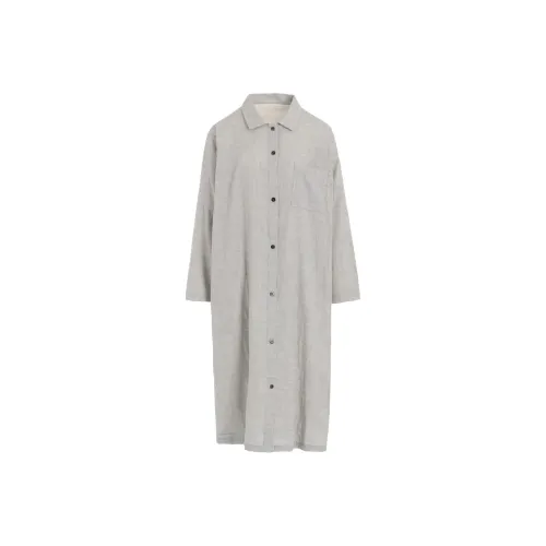 Yohji Yamamoto FW25 Марля + Stripe ONE PIECE Длинное платье с рукавами Женское