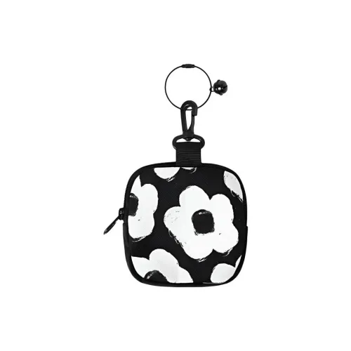 NEARAY Handwritten Script Коллаборация Полиэстер Мелочь Кошелек Маленький Женские Черный Белый