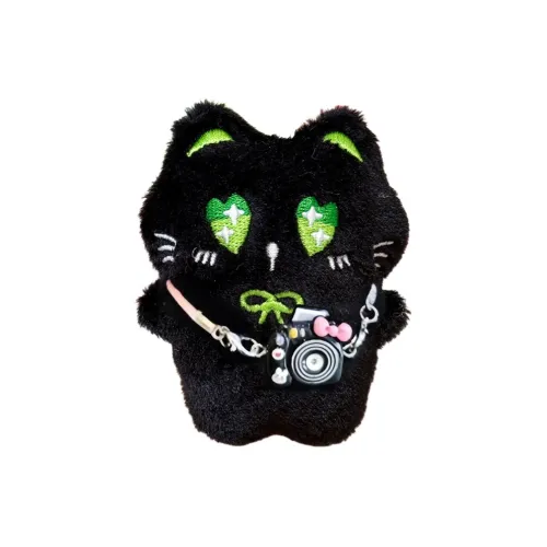 Pampered Journal Cute Cartoon Черный кот Squinting Плюшевый Брелок 10 см Рекомендуемая высота