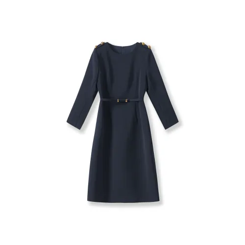 MH Женские Длинные Платья с Длинными Рукавами