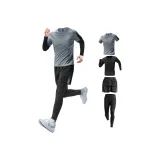 Серый, короткий рукав, комплект из 4 штук