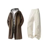 Мокко топ + экрю штаны