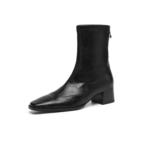 CHEYI Короткие Эластичные Ботинки Носки Ботинки 5 см Женские Однотонные Ботинки