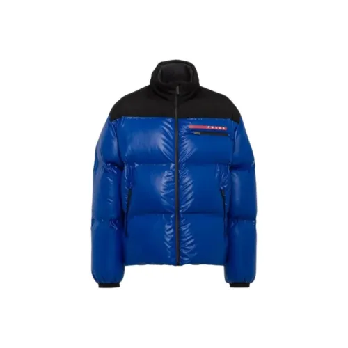 PRADA Синий Мужской Пуховик