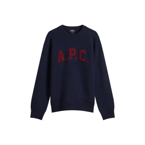 A.P.C Темно-морской синий Мужские свитеры