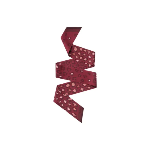 Cartier Twill Шелковые Шарфы Унисекс Виноградный Красный